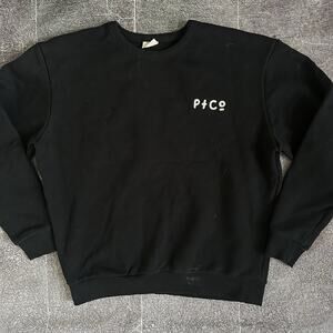 Men's P&Co Way Out Nowhere Black Chainstitch Crewneck Pullover Sweatshirt Sz L